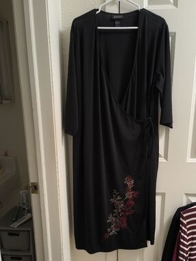 Lane Bryant Tie Across Black Dress
